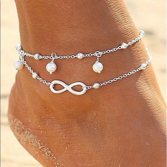 Leg Chain Forever Luck Jewelry pearl drop - Picture 1 of 5